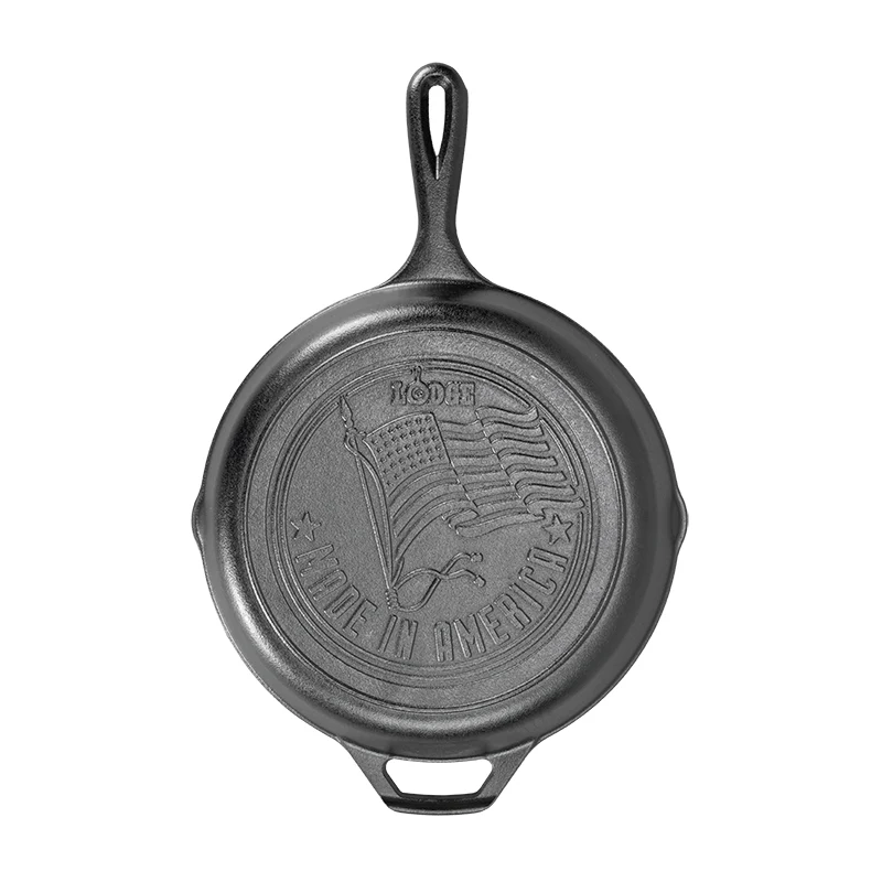 10.25 Inch Seasoned Cast Iron American Flag Skillet